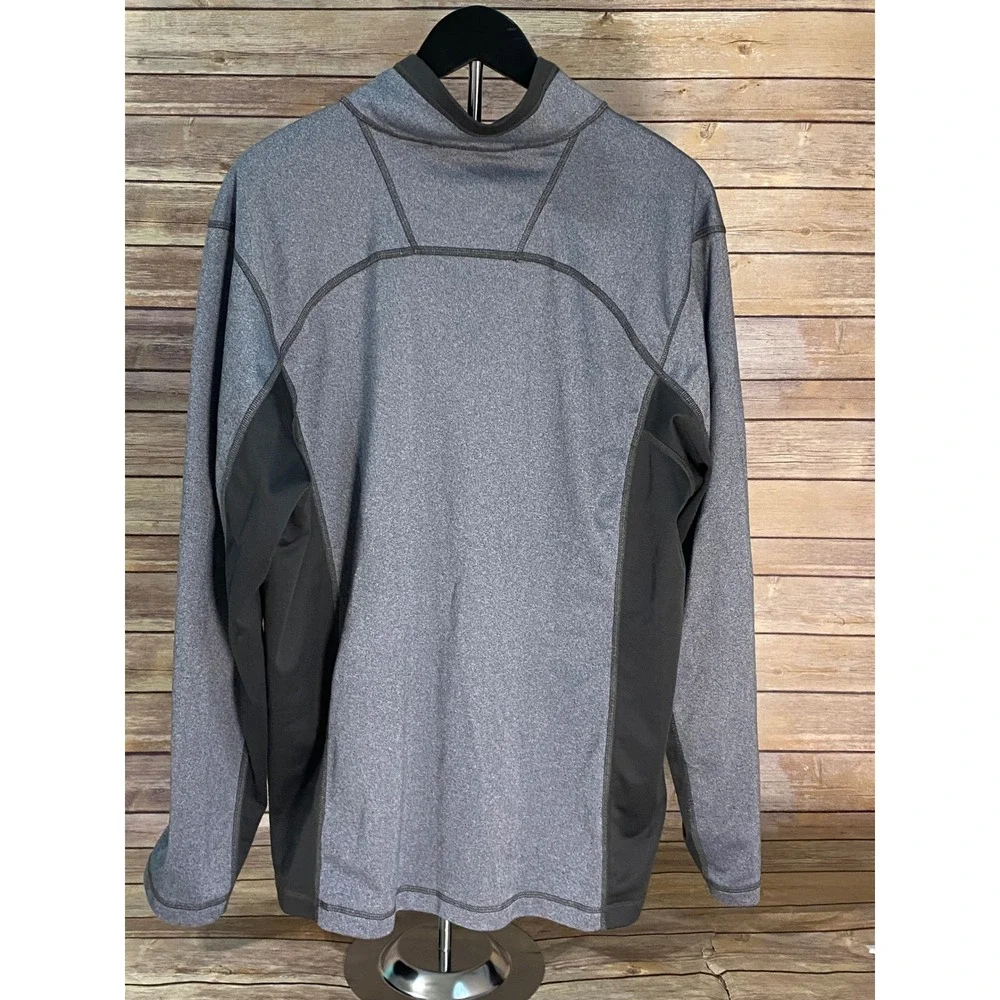 The North Face Mens XL Gray Lime Green 1/4 Zip Fleece Pullover 1/4 zip